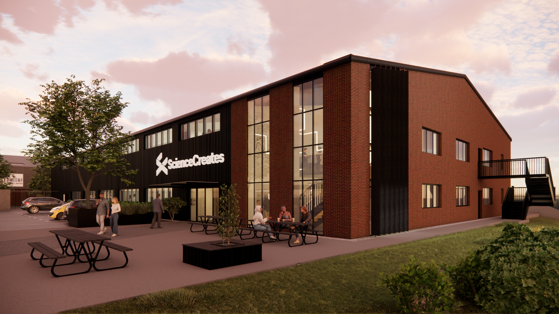 A render of OMX, Science Creates' third Deep Tech incubator.